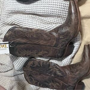 Dan Post Brown Leather Cowboy Boots